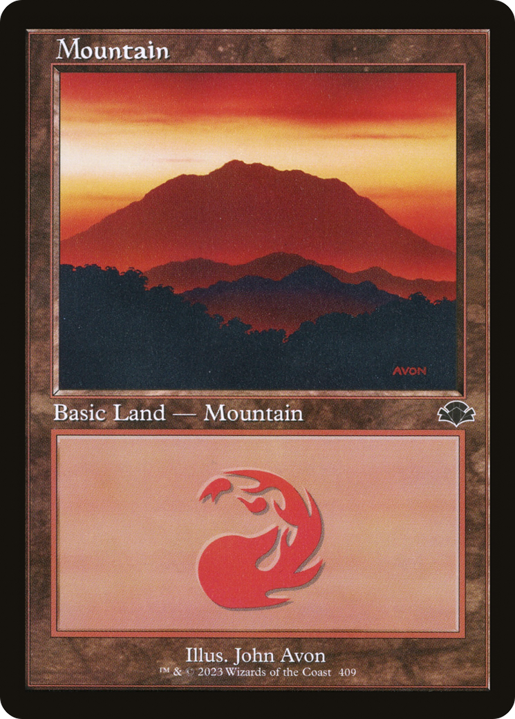 Mountain (409) (Retro) [Dominaria Remastered] | Game Master's Emporium (The New GME)
