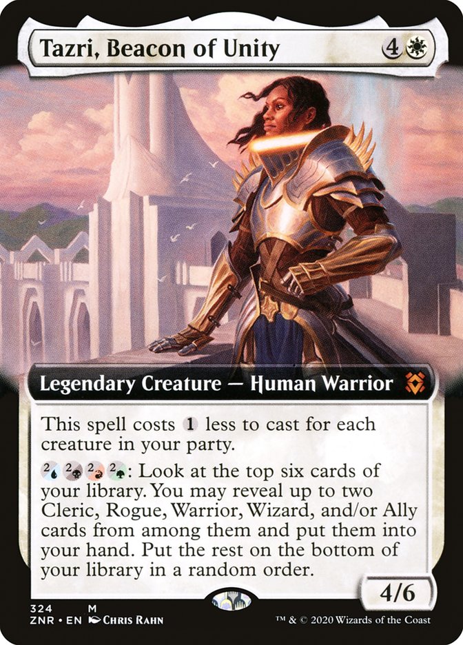 Tazri, Beacon of Unity (Extended Art) [Zendikar Rising] | Game Master's Emporium (The New GME)