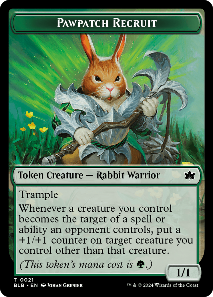 Pawpatch Recruit // Map Double-Sided Token [Bloomburrow Tokens] | Game Master's Emporium (The New GME)