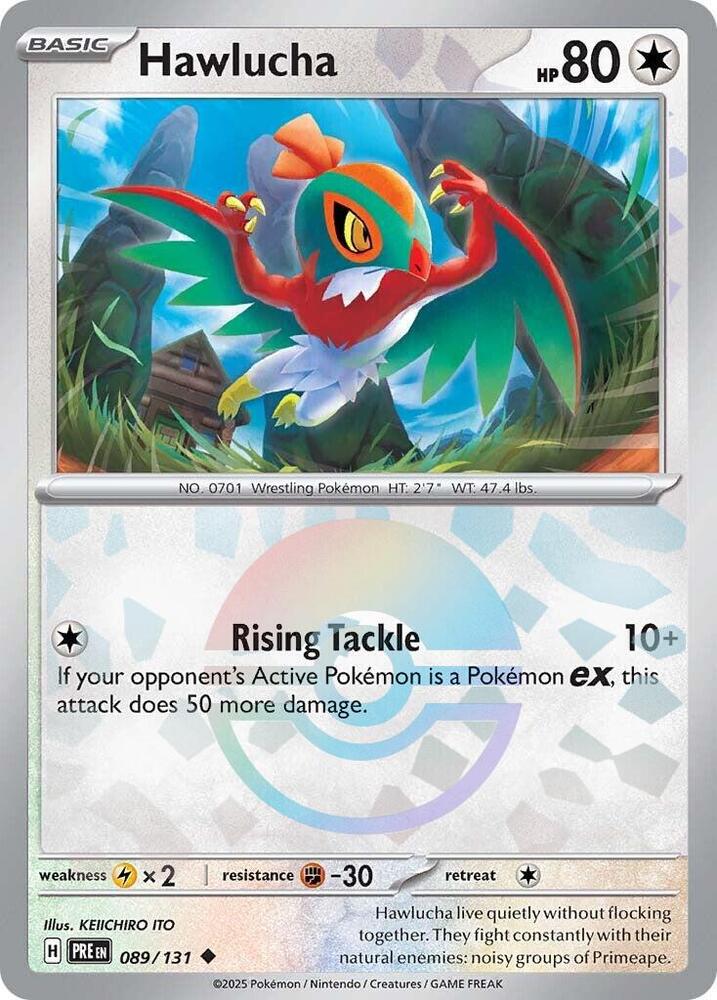 Hawlucha (089/131) (Poke Ball Pattern) [Scarlet & Violet: Prismatic Evolutions] | Game Master's Emporium (The New GME)