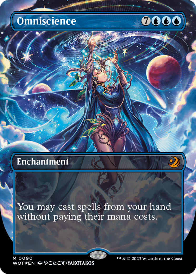 Omniscience (Anime Borderless) (Confetti Foil) [Wilds of Eldraine: Enchanting Tales] | Game Master's Emporium (The New GME)