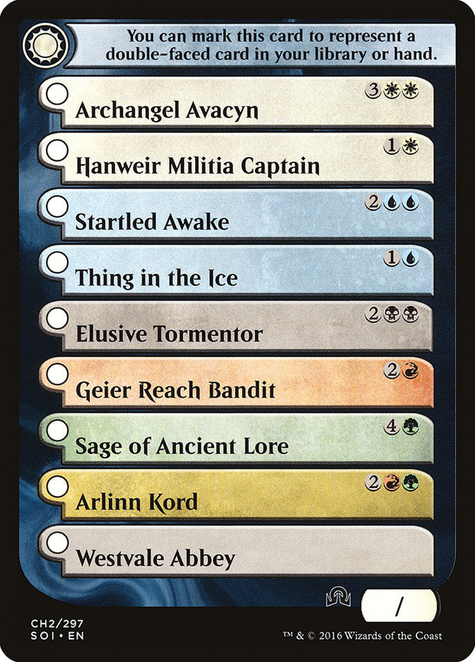 Shadows Over Innistrad Checklist 2 [Shadows over Innistrad Tokens] | Game Master's Emporium (The New GME)