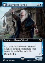 Malevolent Hermit // Benevolent Geist (Extended Art) [Innistrad: Midnight Hunt] | Game Master's Emporium (The New GME)