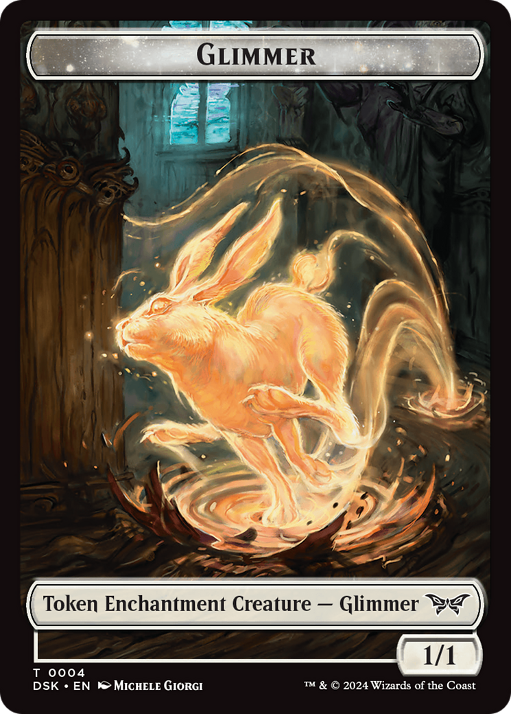 Glimmer // Manifest Double-Sided Token [Duskmourn: House of Horror Tokens] | Game Master's Emporium (The New GME)