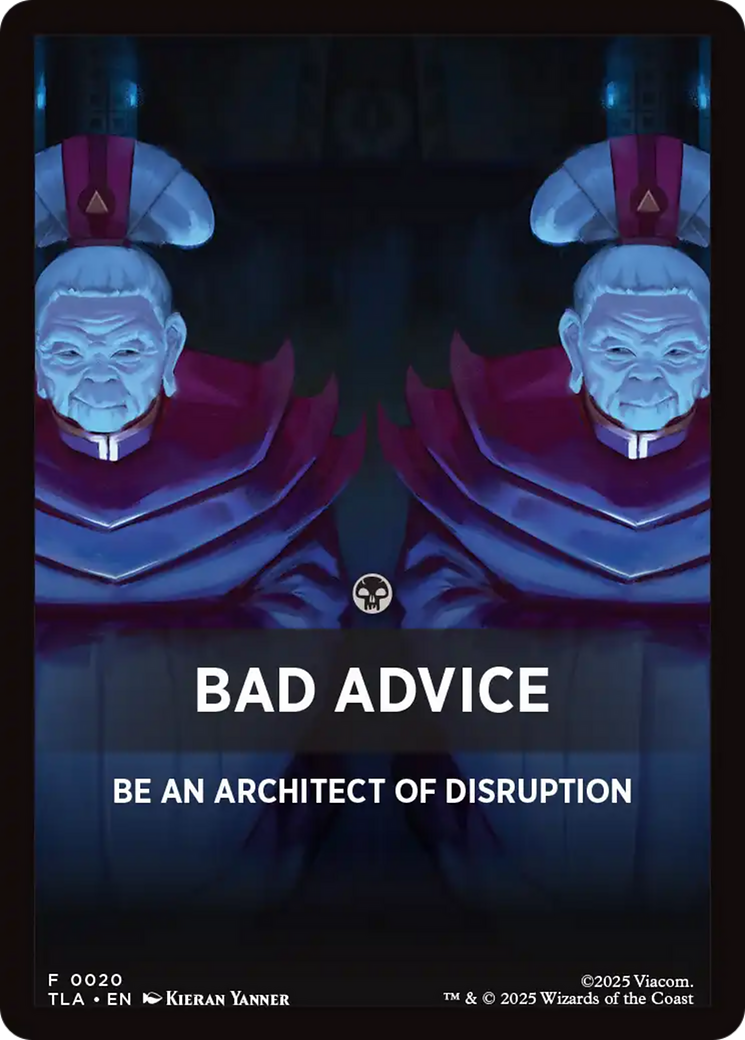 Bad Advice Theme Card [Avatar: The Last Airbender Tokens] | Game Master's Emporium (The New GME)