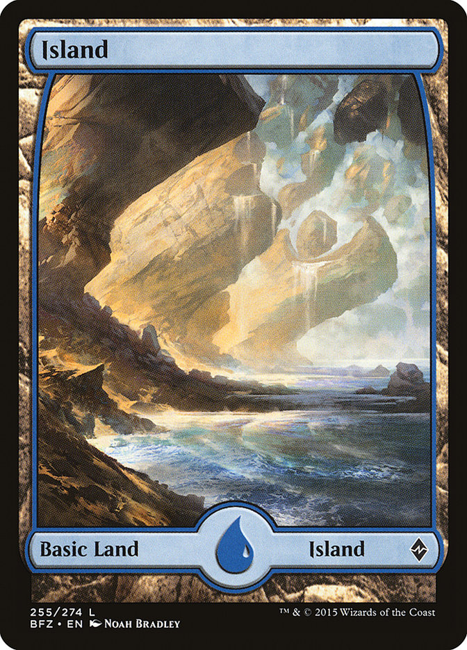 Island (255) (Full Art) [Battle for Zendikar] | Game Master's Emporium (The New GME)