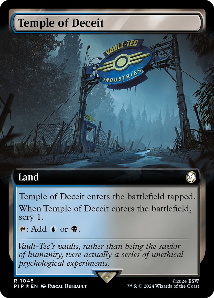 Temple of Deceit (Extended Art) (Surge Foil) [Fallout] | Game Master's Emporium (The New GME)
