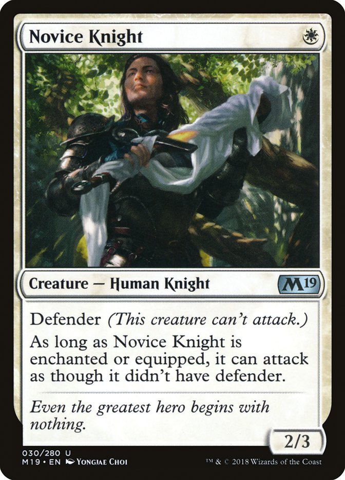 Novice Knight [Core Set 2019] | Game Master's Emporium (The New GME)