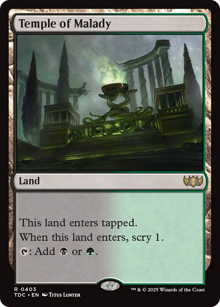 Temple of Malady [Tarkir: Dragonstorm Commander] | Game Master's Emporium (The New GME)