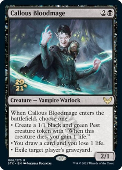 Callous Bloodmage [Strixhaven: School of Mages Prerelease Promos] | Game Master's Emporium (The New GME)