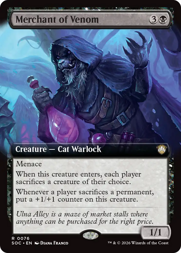 Merchant of Venom (Extended Art) [Secrets of Strixhaven Commander] | Game Master's Emporium (The New GME)