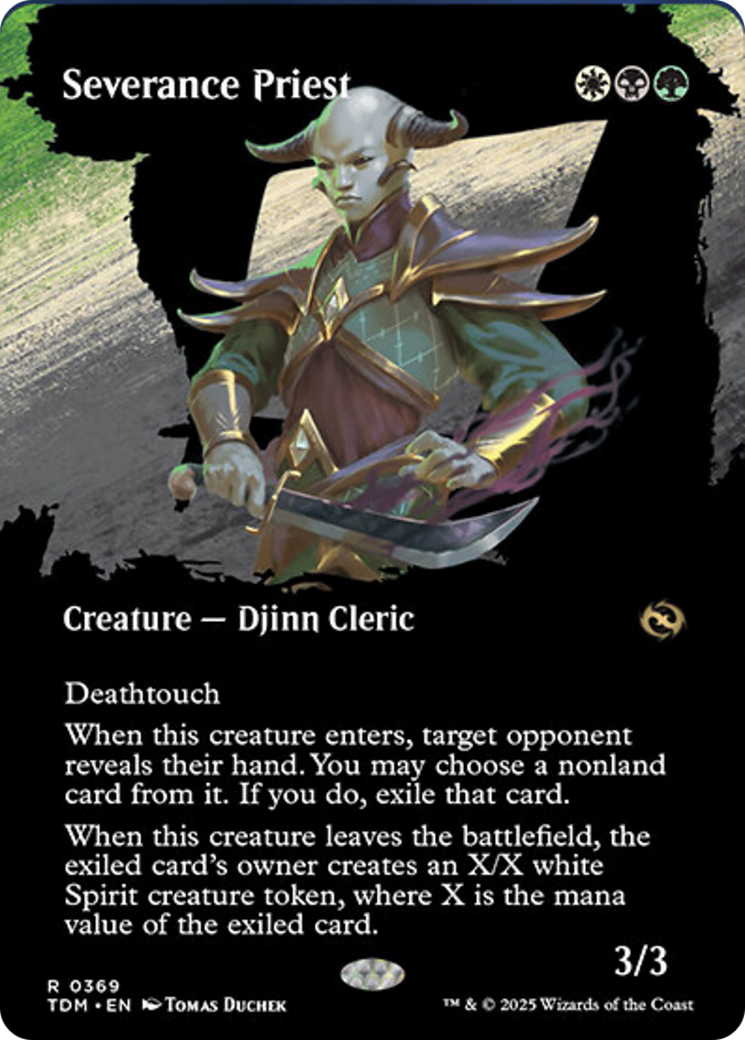 Severance Priest (Borderless) [Tarkir: Dragonstorm] | Game Master's Emporium (The New GME)
