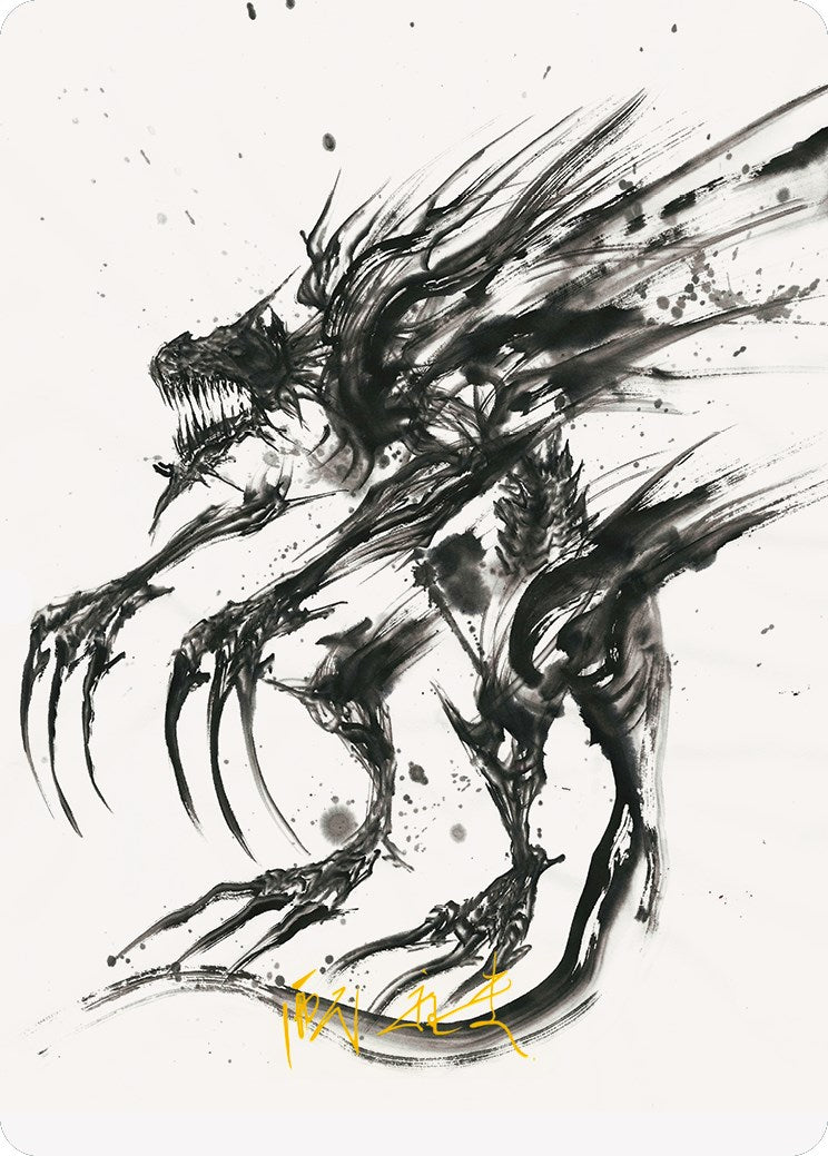 Phyrexian Obliterator Art Card (Gold-Stamped Signature) [Phyrexia: All Will Be One Art Series] | Game Master's Emporium (The New GME)