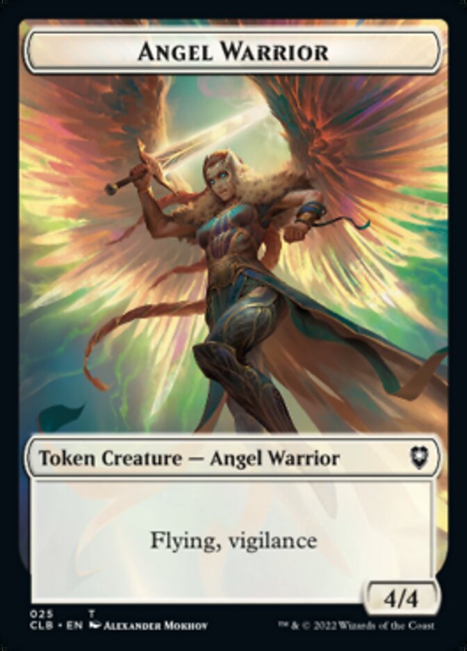 Kor Warrior // Angel Warrior Double-Sided Token [Commander Legends: Battle for Baldur's Gate Tokens] | Game Master's Emporium (The New GME)
