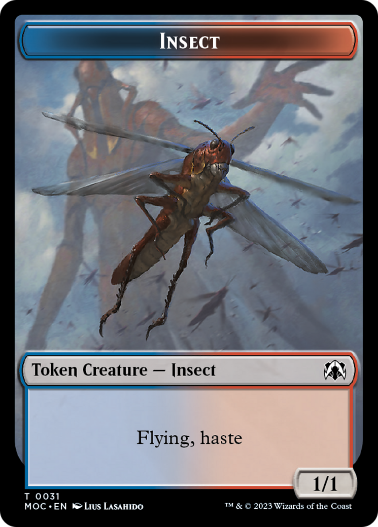 Soldier // Insect Double-Sided Token [March of the Machine Commander Tokens] | Game Master's Emporium (The New GME)
