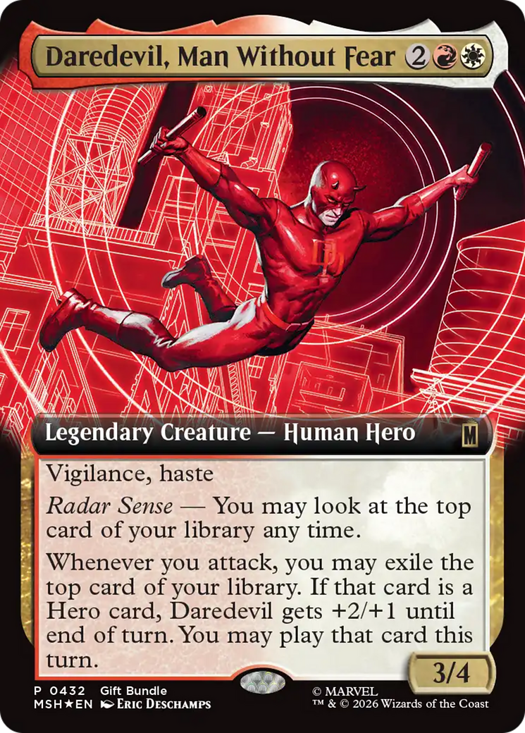 Daredevil, Man Without Fear (Extended Art) [Marvel Super Heroes Promos] | Game Master's Emporium (The New GME)