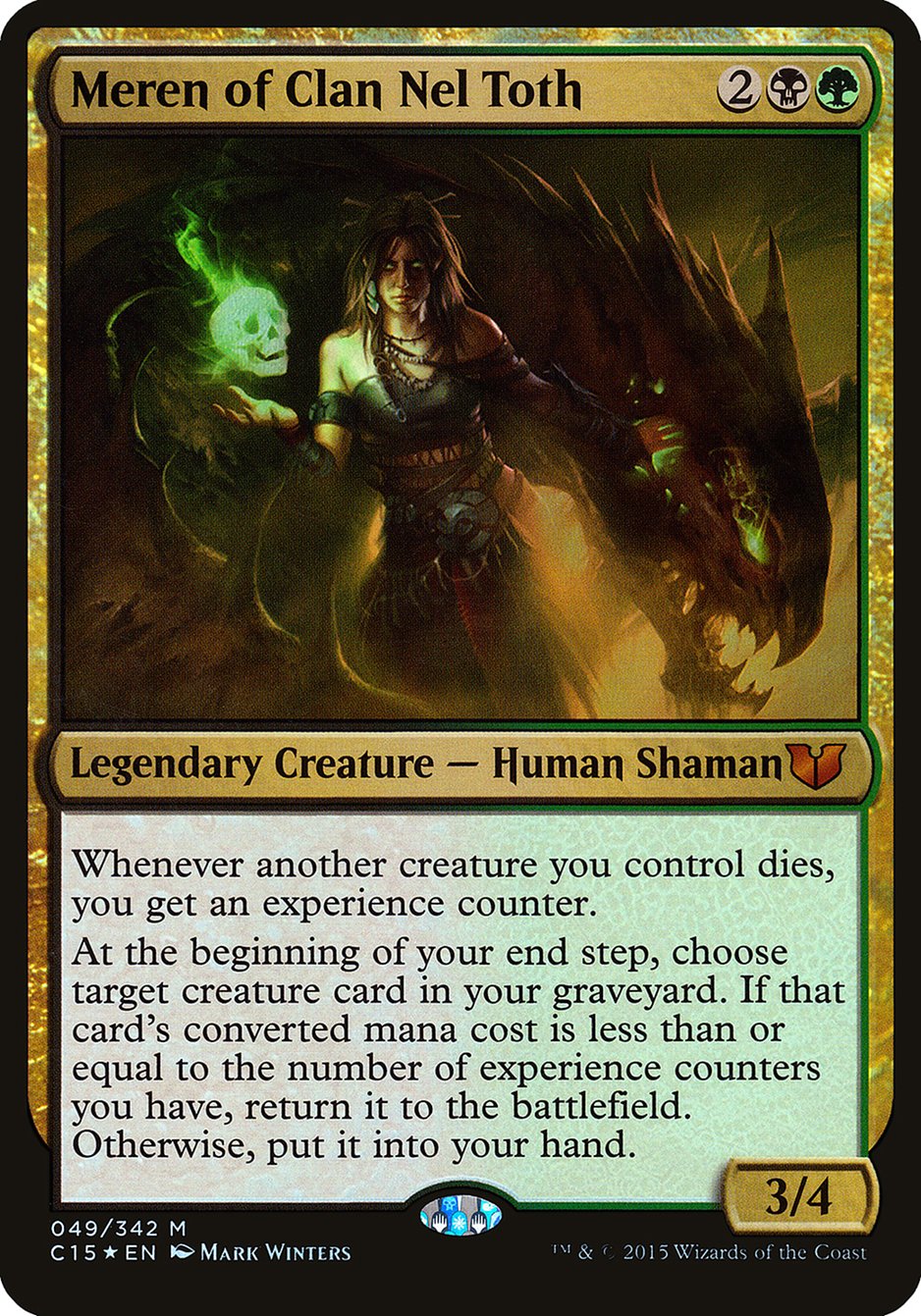 Meren of Clan Nel Toth (Oversized) [Commander 2015 Oversized] | Game Master's Emporium (The New GME)
