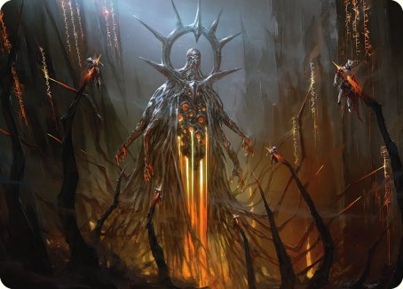 Solphim, Mayhem Dominus Art Card [Phyrexia: All Will Be One Art Series] | Game Master's Emporium (The New GME)