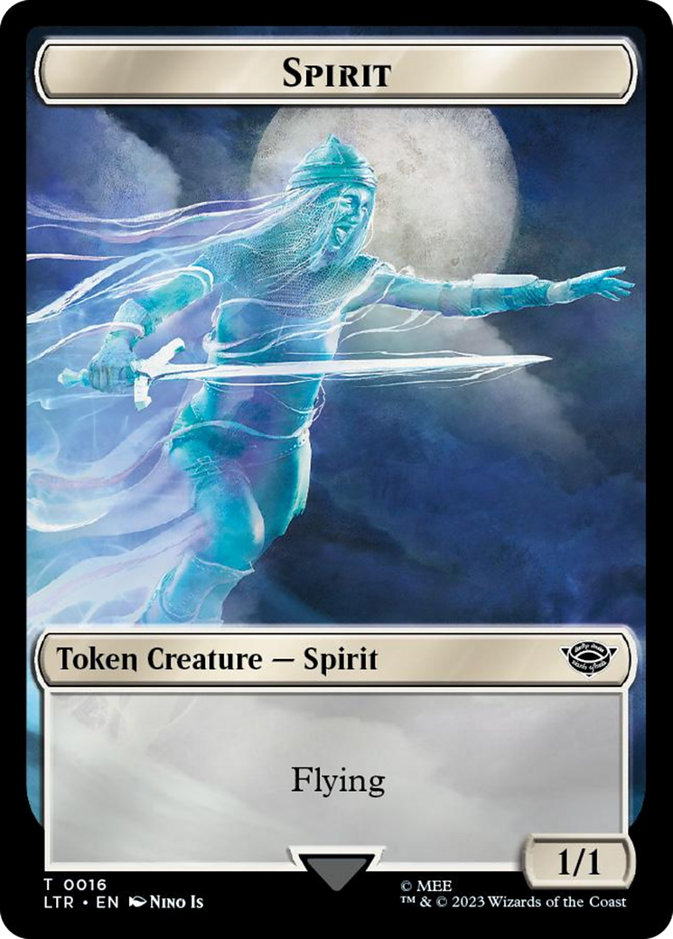 Spirit // Food (0022) Double-Sided Token (Surge Foil) [The Lord of the Rings: Tales of Middle-Earth Tokens] | Game Master's Emporium (The New GME)