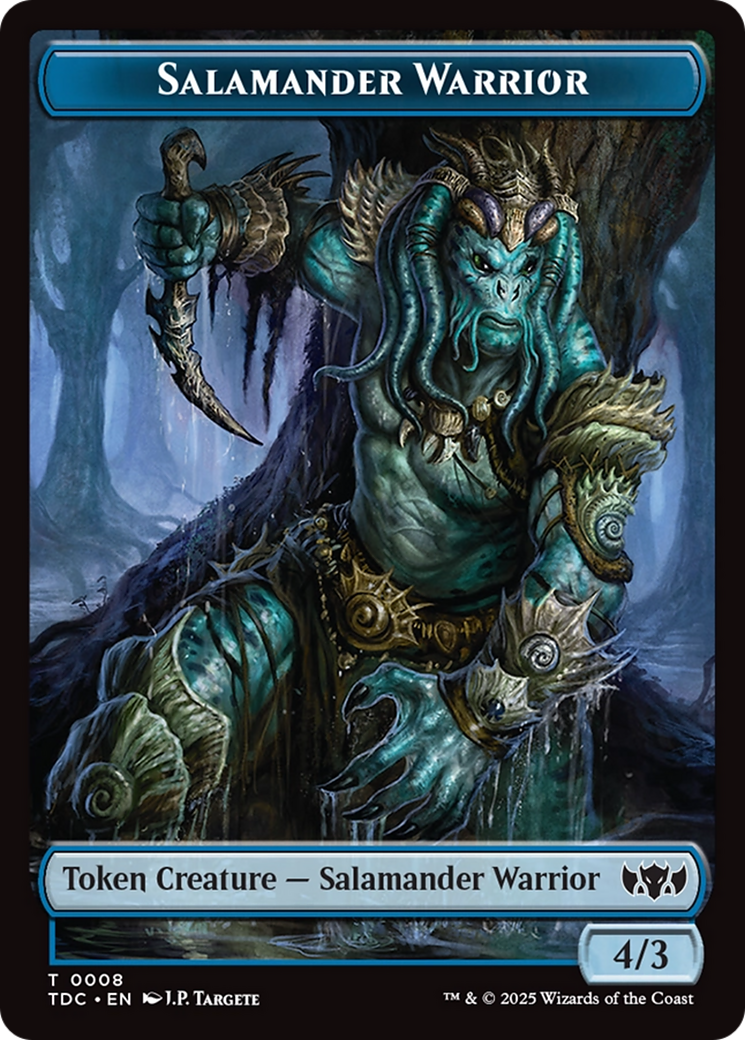 Salamander Warrior // Zombie Druid Double-Sided Token [Tarkir: Dragonstorm Commander Tokens] | Game Master's Emporium (The New GME)