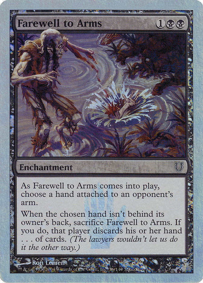 Farewell to Arms (Alternate Foil) [Unhinged] | Game Master's Emporium (The New GME)