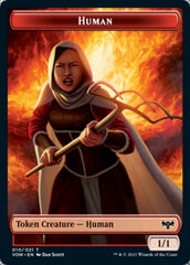 Wolf (011) // Human (010) Double-Sided Token [Innistrad: Crimson Vow Tokens] | Game Master's Emporium (The New GME)