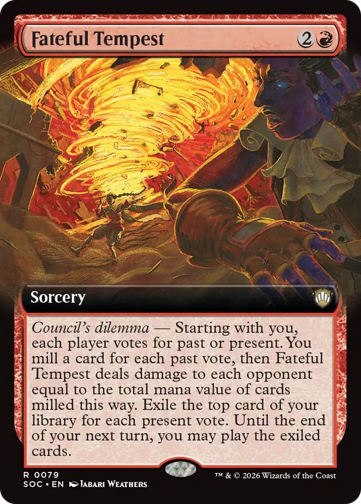 Fateful Tempest (Extended Art) [Secrets of Strixhaven Commander] | Game Master's Emporium (The New GME)