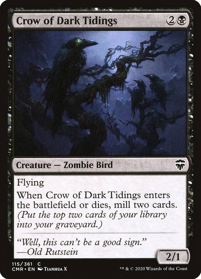 Crow of Dark Tidings [Commander Legends] | Game Master's Emporium (The New GME)