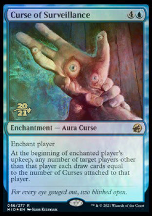 Curse of Surveillance [Innistrad: Midnight Hunt Prerelease Promos] | Game Master's Emporium (The New GME)