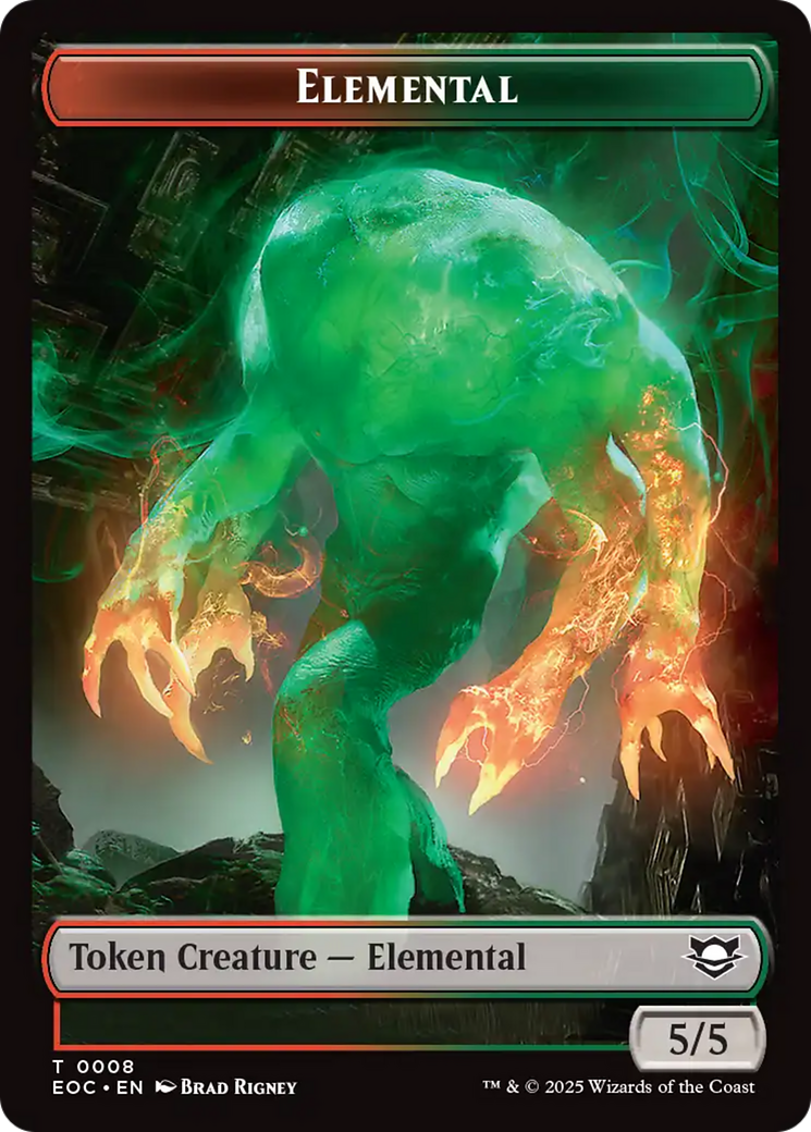 Elemental (0008) // Gnome Double-Sided Token [Edge of Eternities Commander Tokens] | Game Master's Emporium (The New GME)
