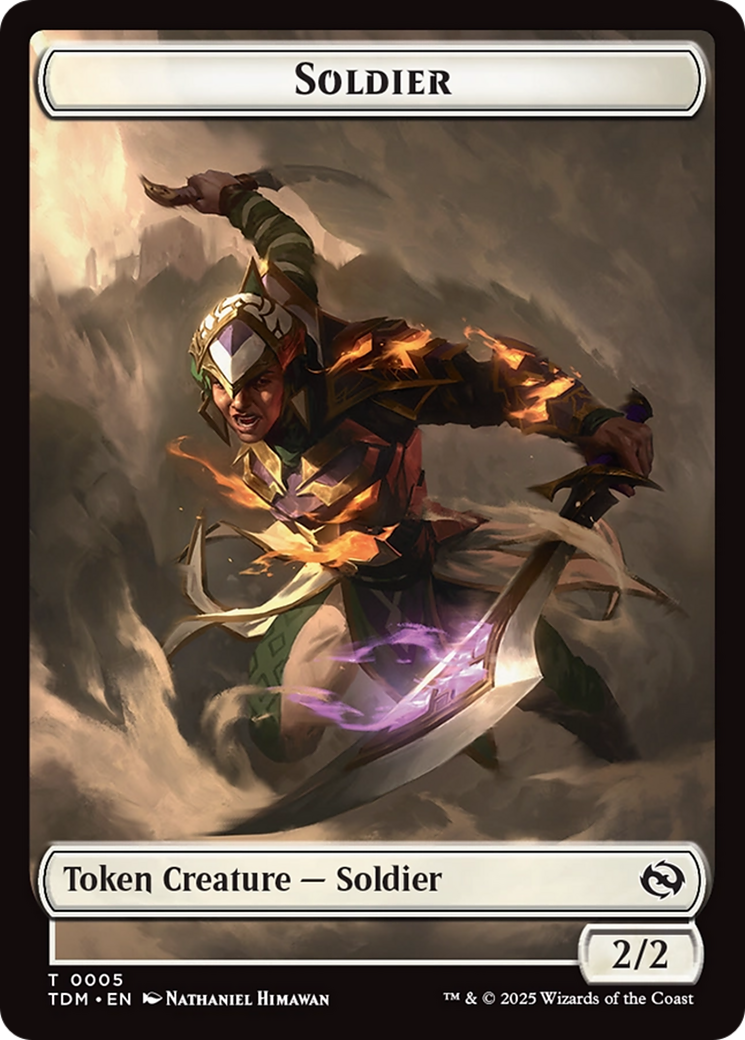 Solider (0004) // Solider (0005) Double-Sided Token [Tarkir: Dragonstorm Tokens] | Game Master's Emporium (The New GME)