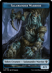 Salamander Warrior // Zombie Double-Sided Token [Murders at Karlov Manor Commander Tokens] | Game Master's Emporium (The New GME)