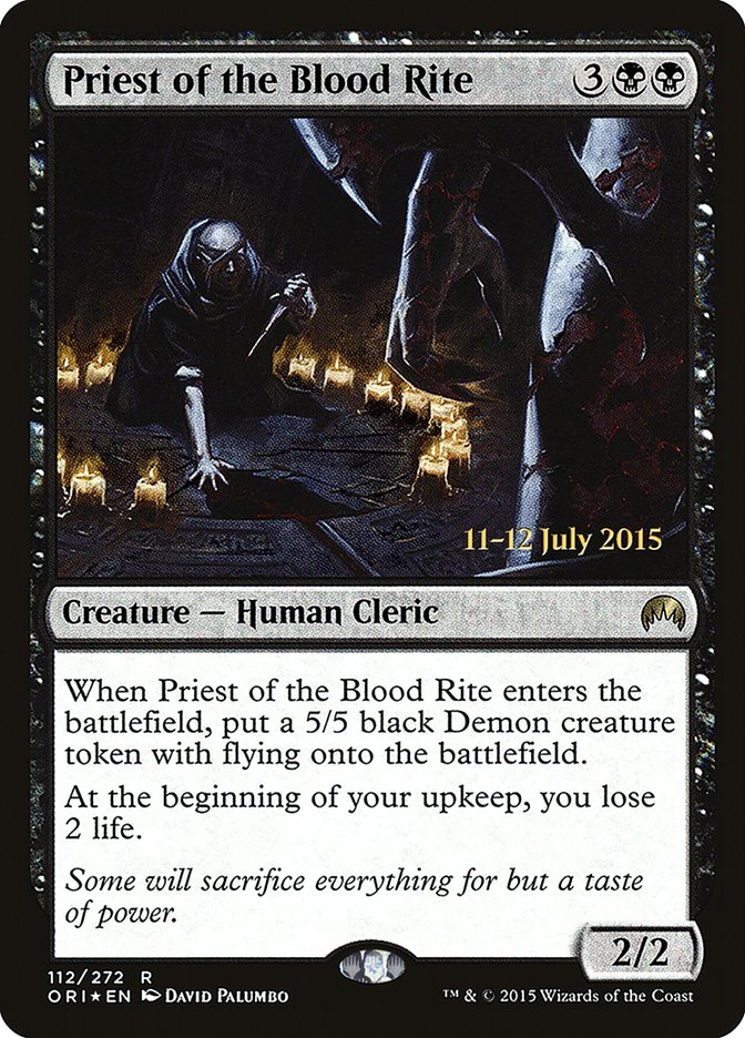 Priest of the Blood Rite [Magic Origins Prerelease Promos] | Game Master's Emporium (The New GME)