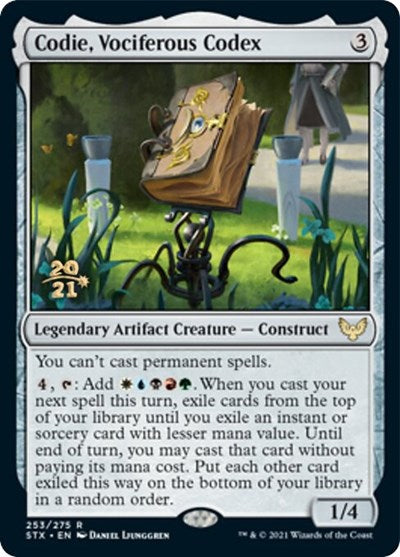 Codie, Vociferous Codex [Strixhaven: School of Mages Prerelease Promos] | Game Master's Emporium (The New GME)