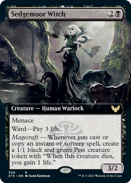 Sedgemoor Witch (Extended Art) [Strixhaven: School of Mages] | Game Master's Emporium (The New GME)