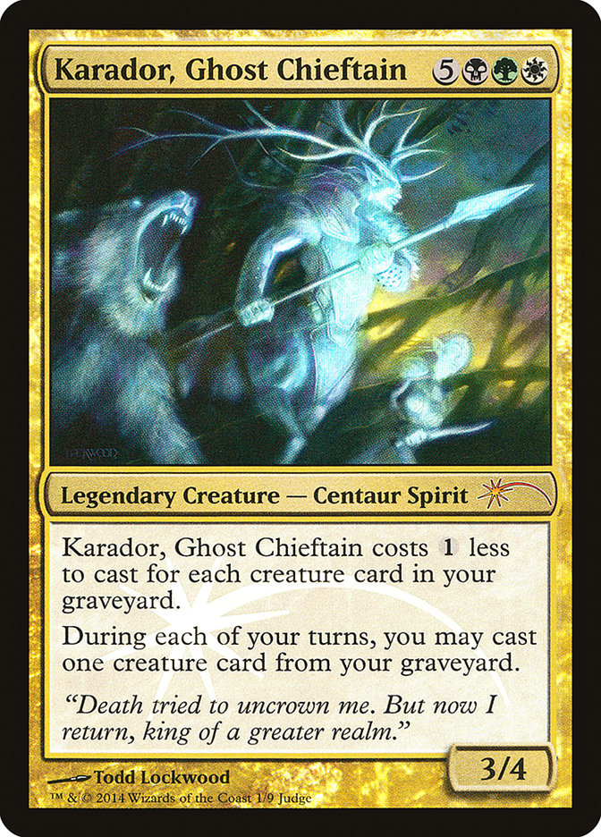 Karador, Ghost Chieftain [Judge Gift Cards 2014] | Game Master's Emporium (The New GME)