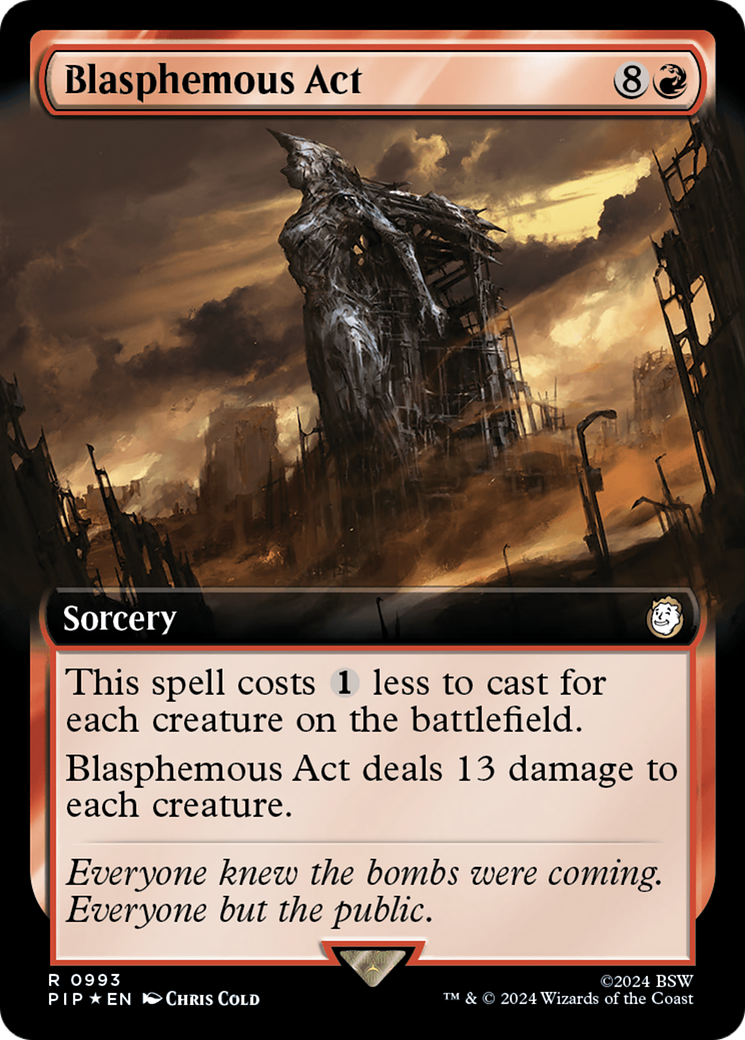 Blasphemous Act (Extended Art) (Surge Foil) [Fallout] | Game Master's Emporium (The New GME)