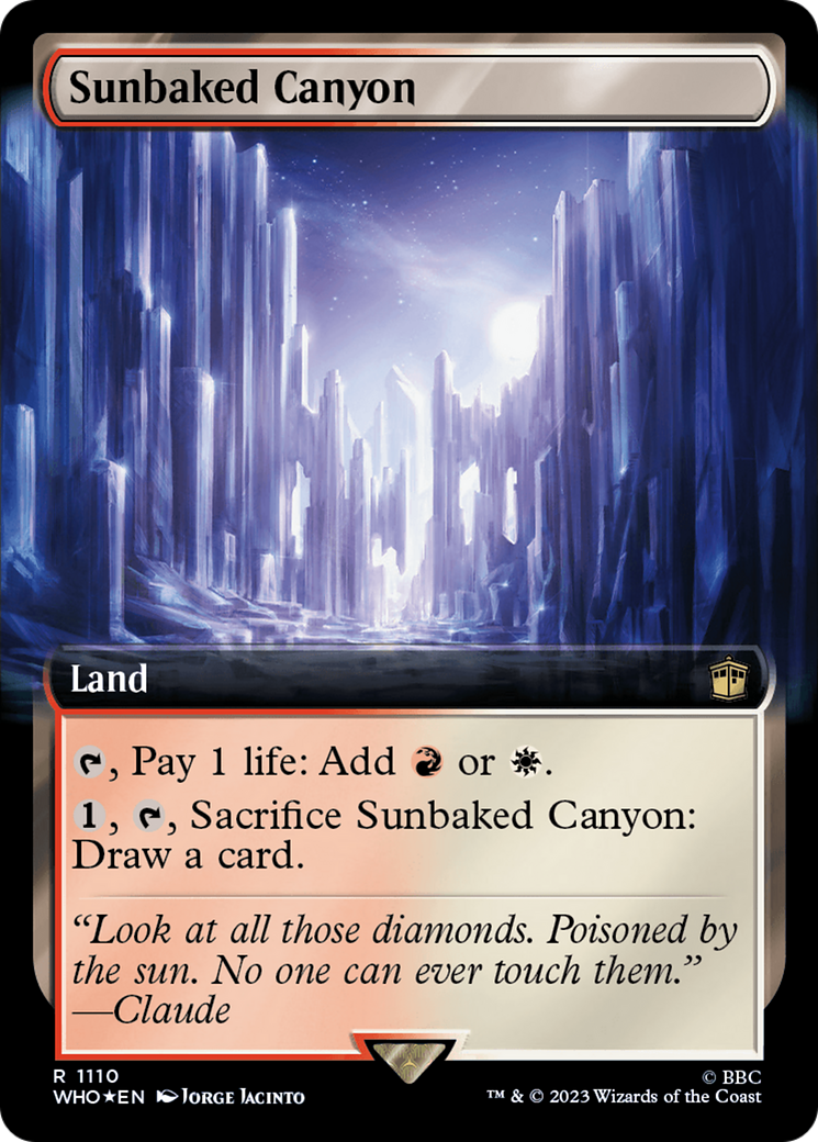 Sunbaked Canyon (Extended Art) (Surge Foil) [Doctor Who] | Game Master's Emporium (The New GME)