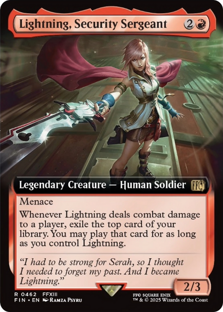 Lightning, Security Sergeant (Extended Art) [FINAL FANTASY] | Game Master's Emporium (The New GME)