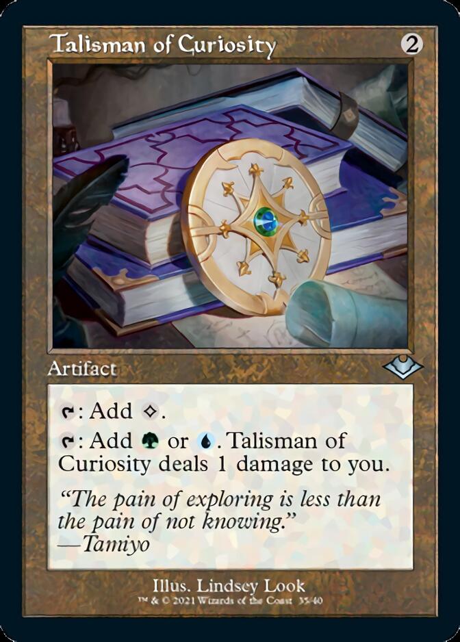 Talisman of Curiosity (Retro Foil Etched) [Modern Horizons] | Game Master's Emporium (The New GME)