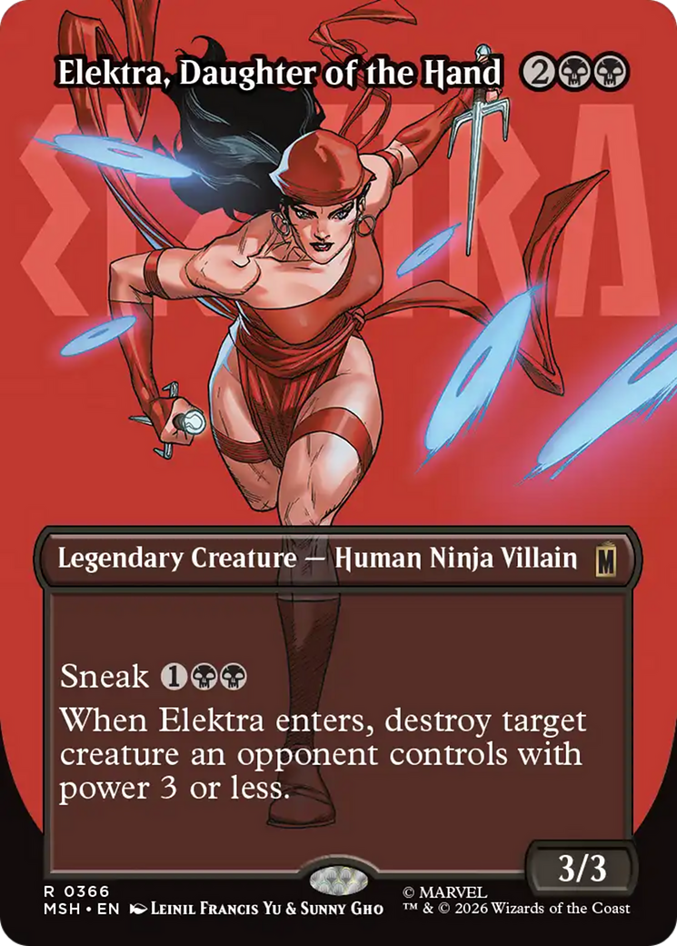 Elektra, Daughter of the Hand (Borderless) (0366) [Marvel Super Heroes] | Game Master's Emporium (The New GME)