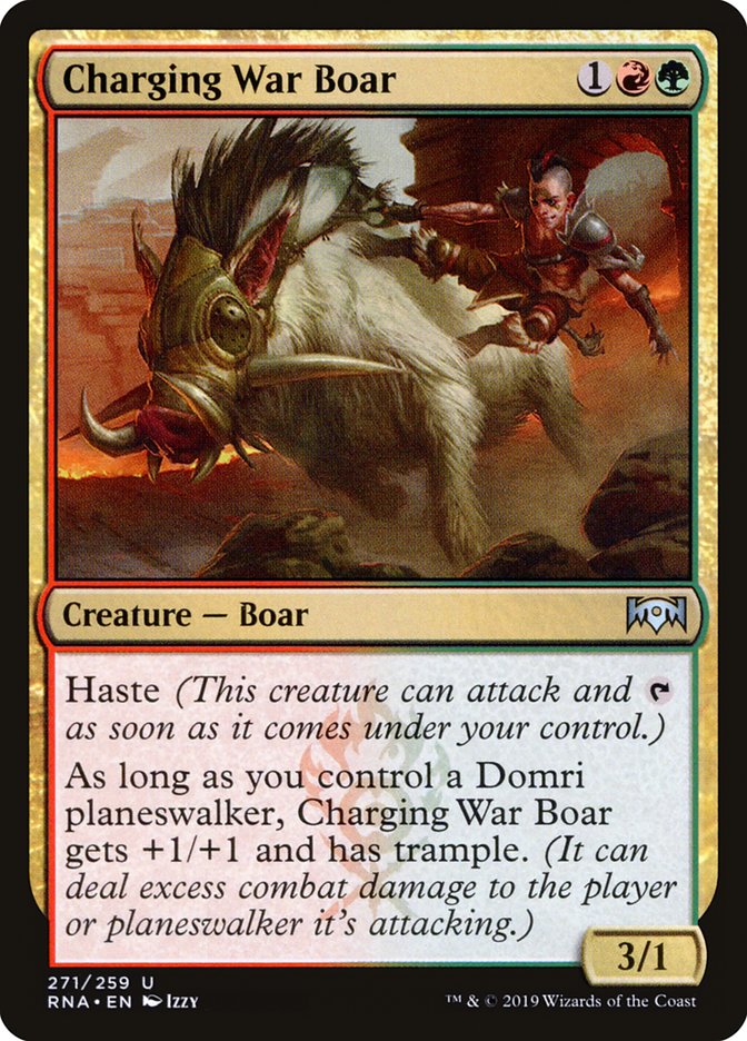 Charging War Boar [Ravnica Allegiance] | Game Master's Emporium (The New GME)