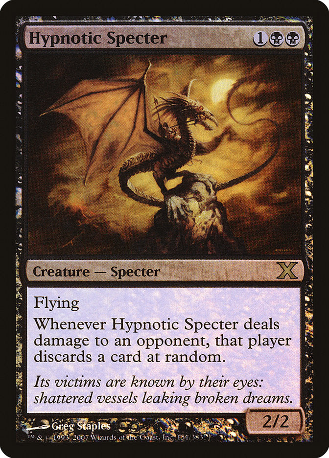 Hypnotic Specter (Premium Foil) [Tenth Edition] | Game Master's Emporium (The New GME)