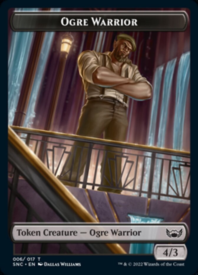 Ogre Warrior // Rhino Warrior Double-Sided Token [Streets of New Capenna Tokens] | Game Master's Emporium (The New GME)