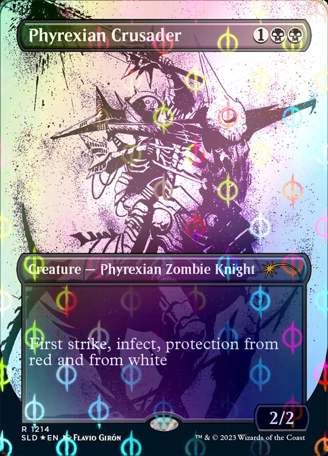 Phyrexian Crusader (Borderless Ichor Step-and-Compleat Foil) [Secret Lair Drop Series] | Game Master's Emporium (The New GME)