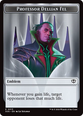 Professor Dellian Fel // Pest (0008) Double-Sided Token [Secrets of Strixhaven Tokens] | Game Master's Emporium (The New GME)