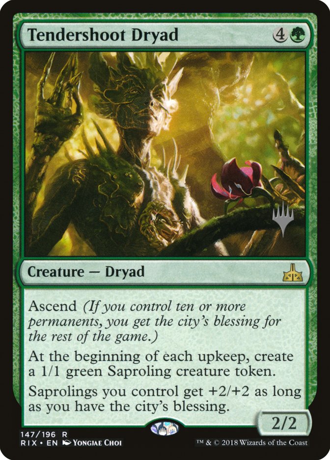 Tendershoot Dryad (Promo Pack) [Rivals of Ixalan Promos] | Game Master's Emporium (The New GME)