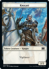 Egg // Knight Double-Sided Token [Double Masters 2022 Tokens] | Game Master's Emporium (The New GME)