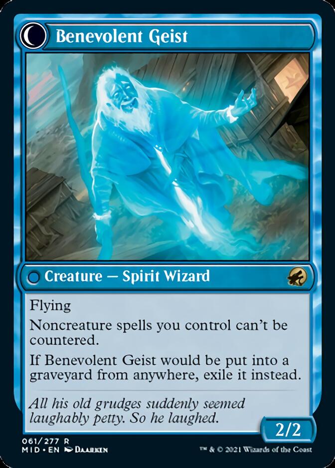 Malevolent Hermit // Benevolent Geist [Innistrad: Midnight Hunt] | Game Master's Emporium (The New GME)