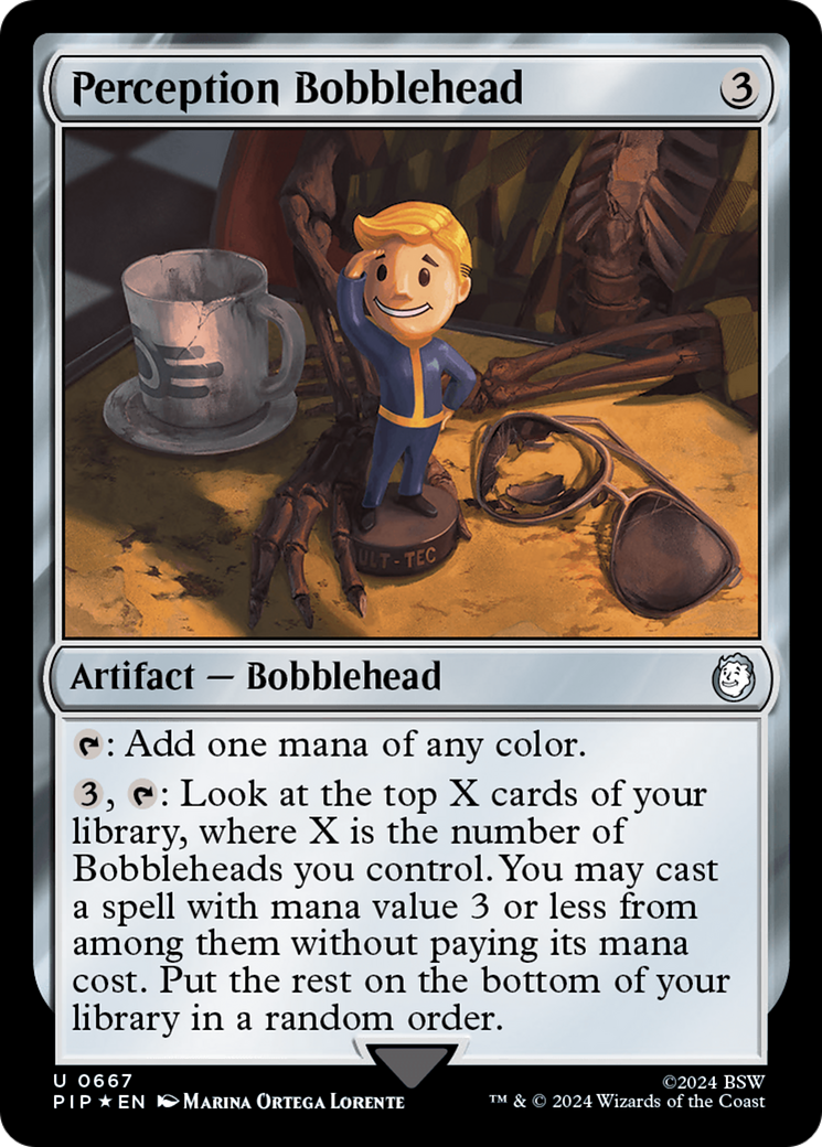 Perception Bobblehead (Surge Foil) [Fallout] | Game Master's Emporium (The New GME)